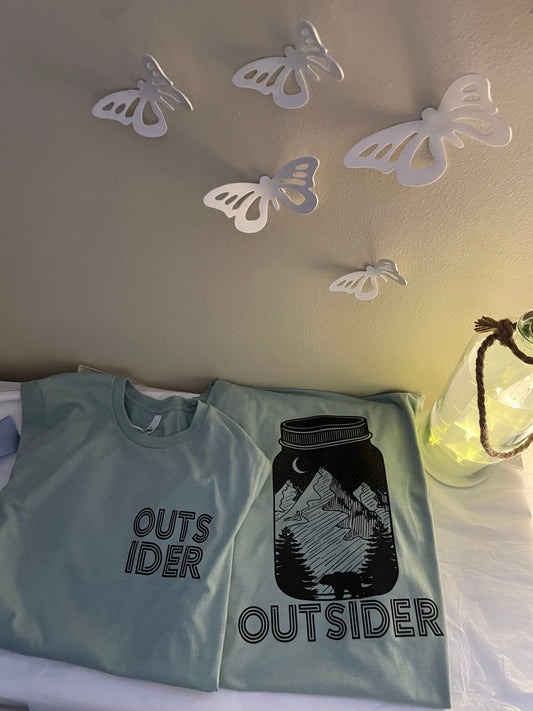 OUTSIDER screen printed tee