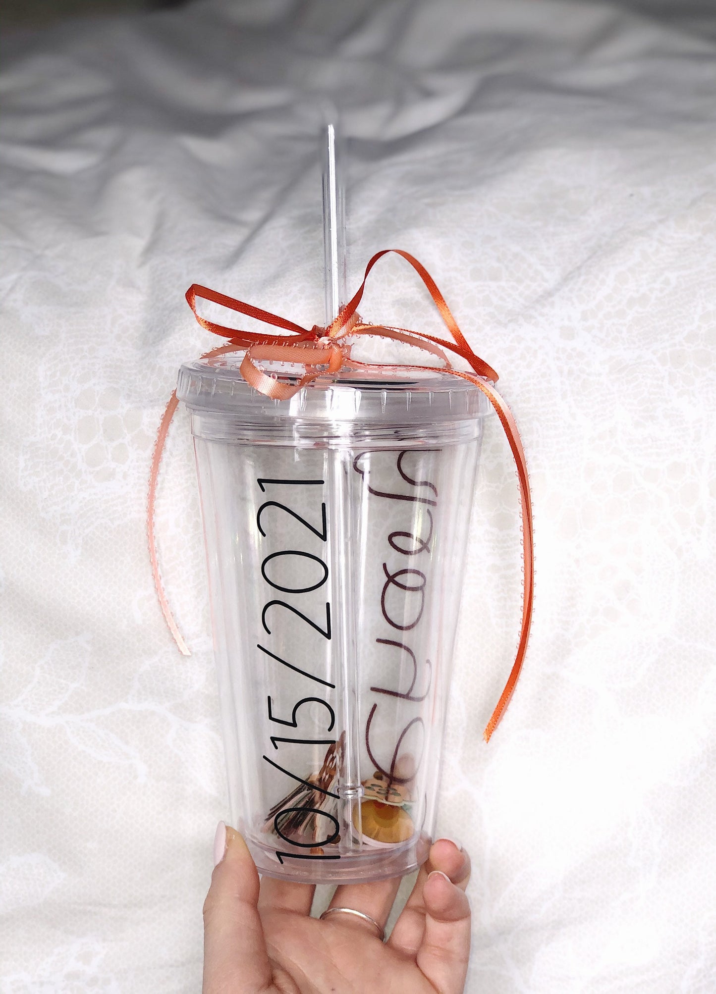 Bridesmaids tumbler and wine glass