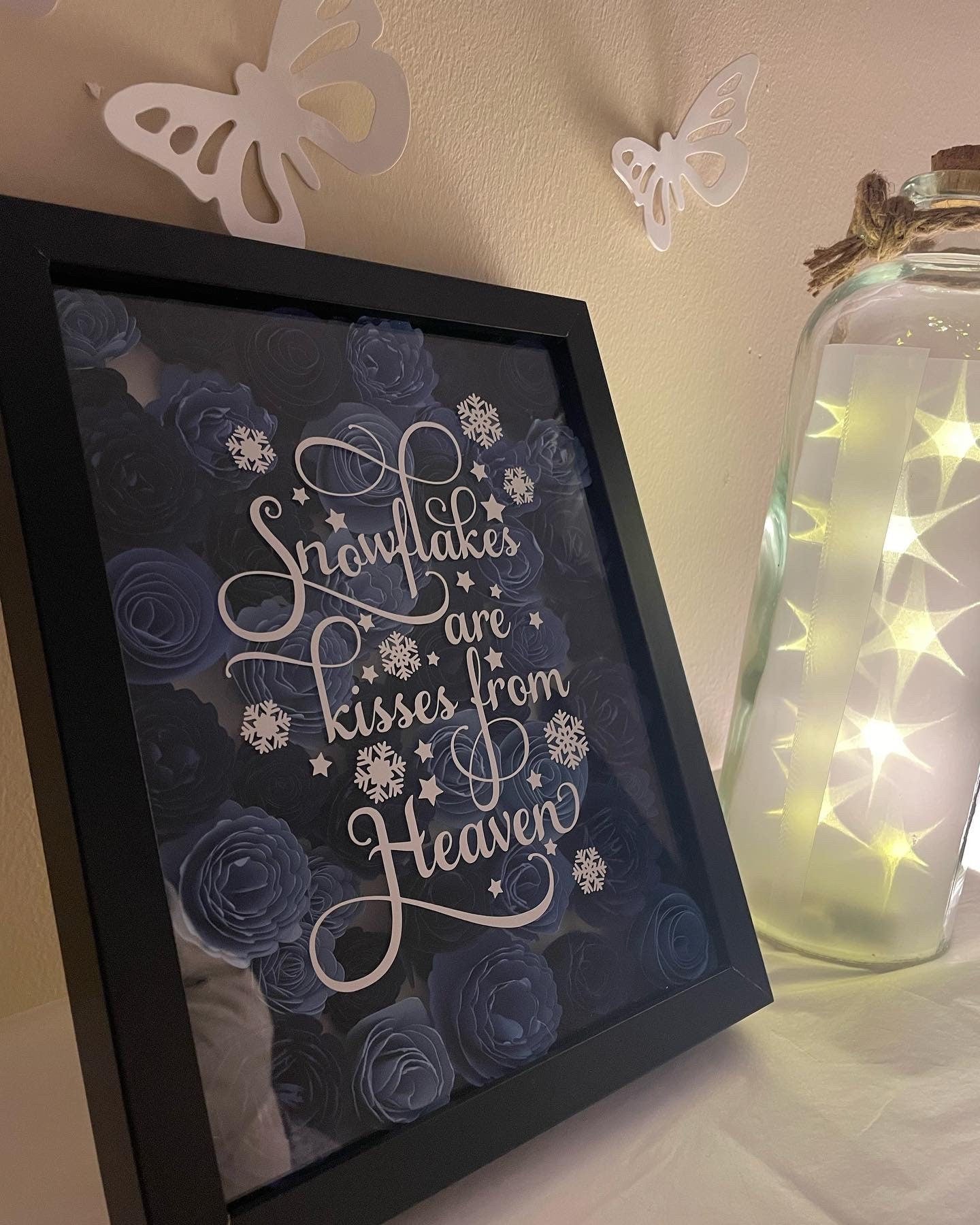 Snowflakes are like Kisses from Heaven Shadow Box
