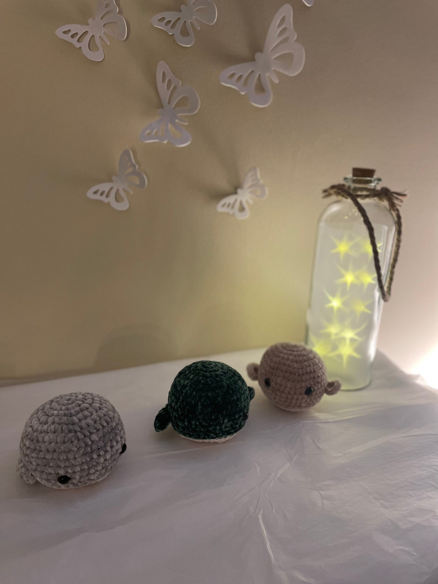 Crochet plush whale amigurumi