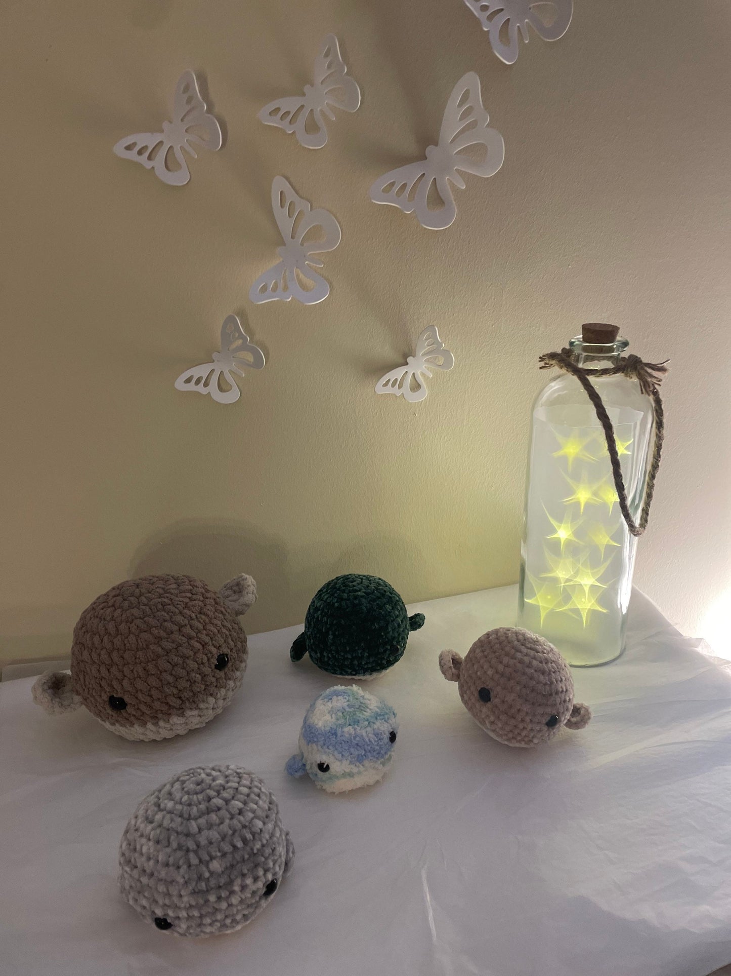 Crochet plush whale amigurumi