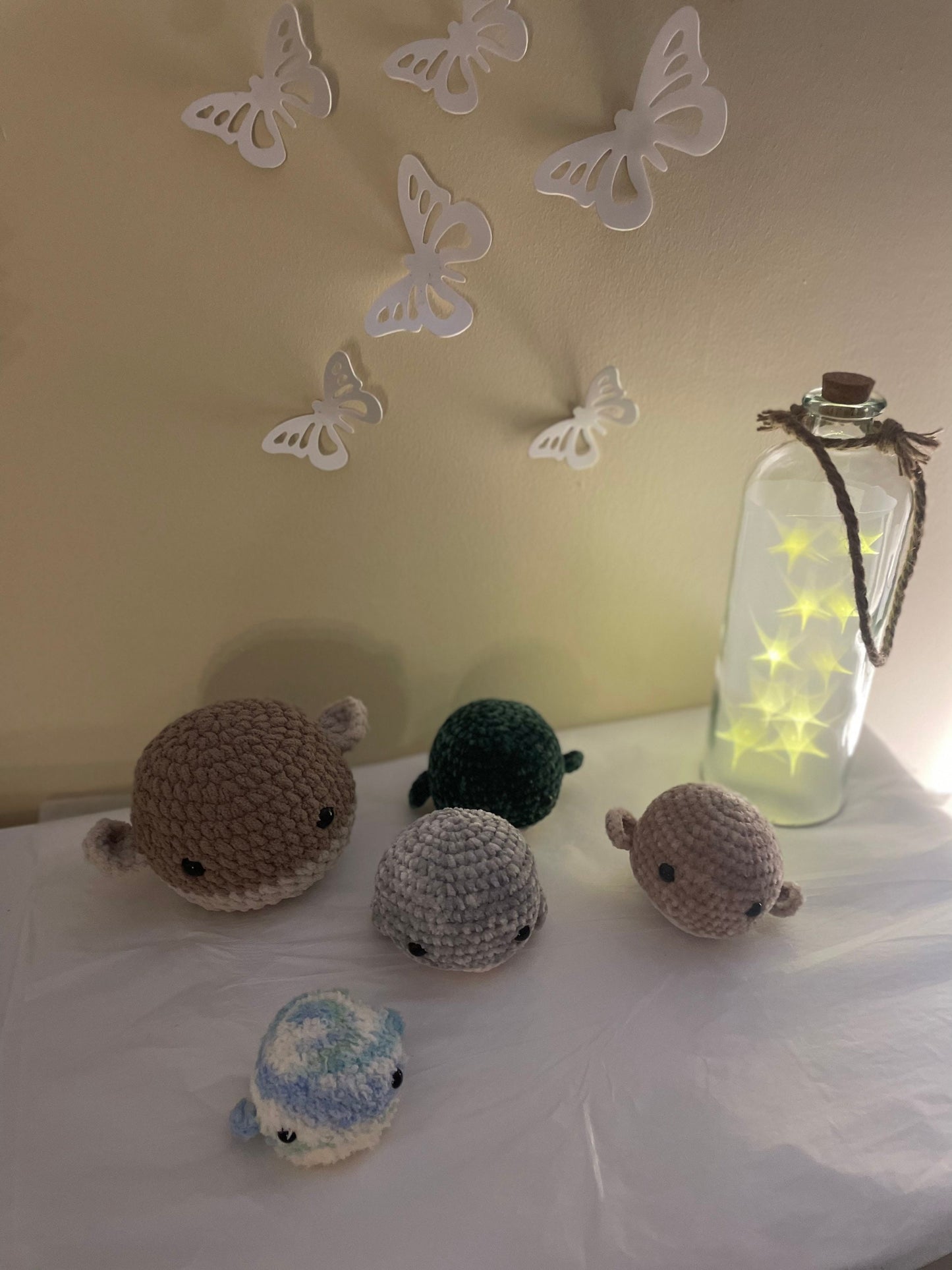 Crochet plush whale amigurumi