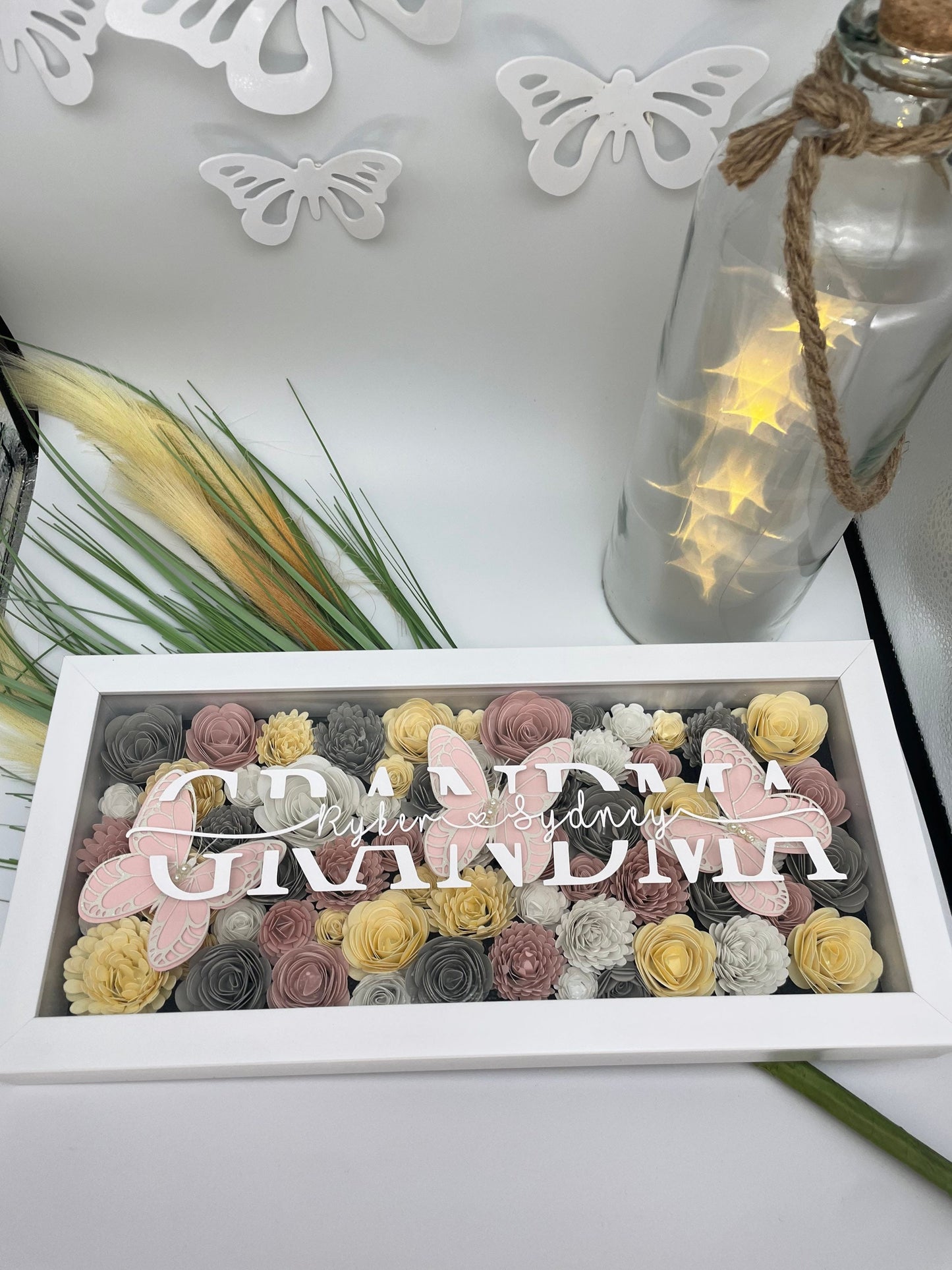 Grandma custom shadow box with grandchildrens names