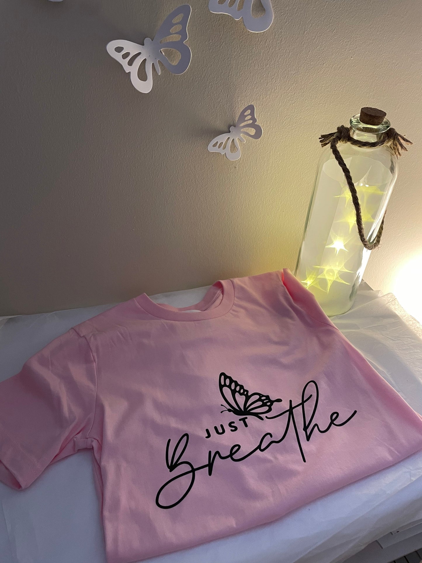 Just breathe screen print tee