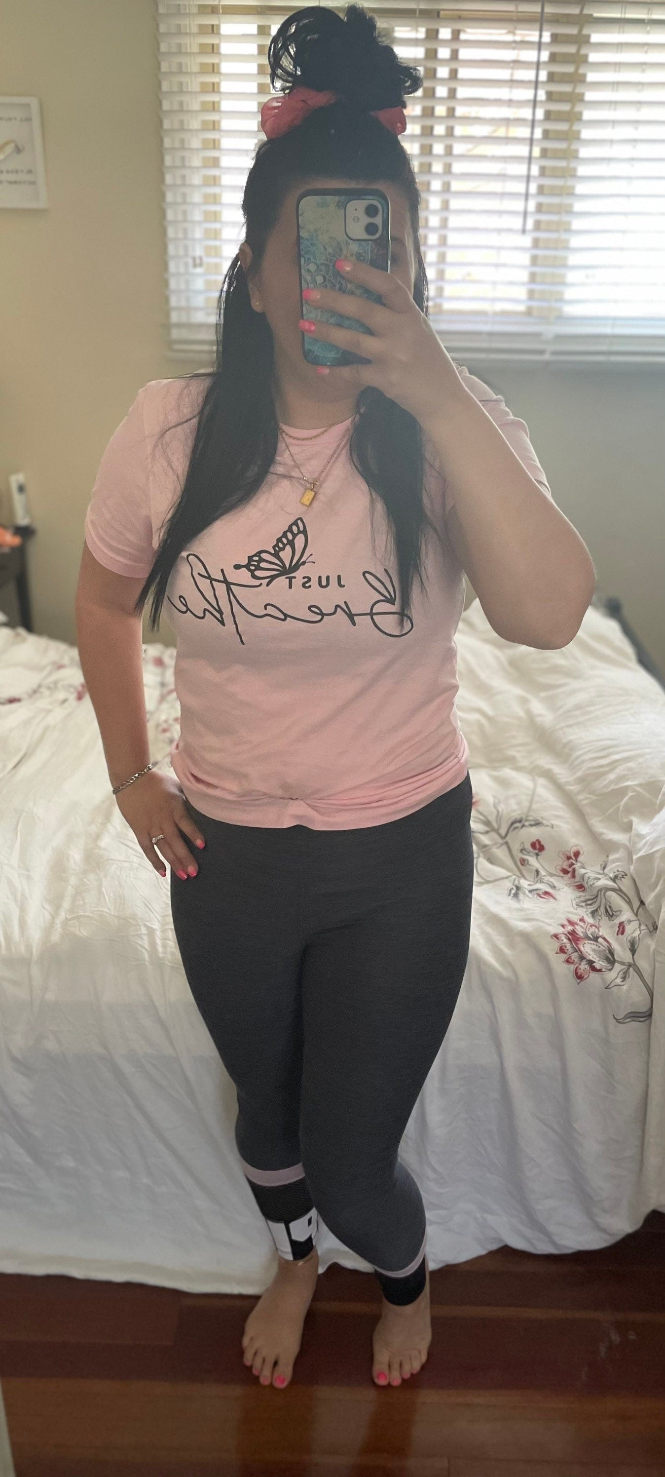 Just breathe screen print tee