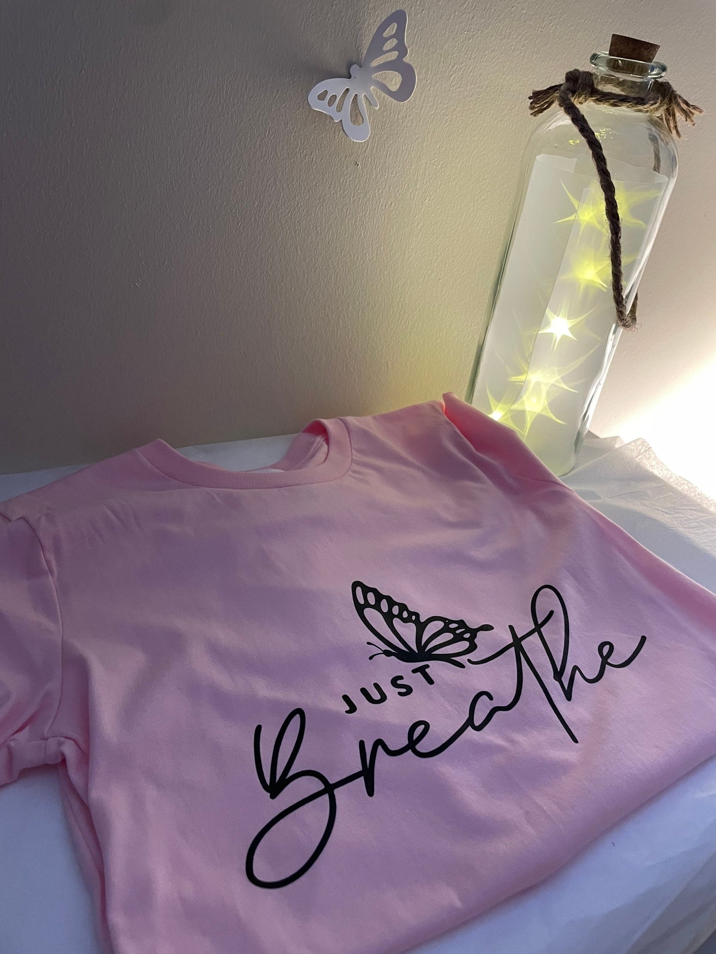 Just breathe screen print tee