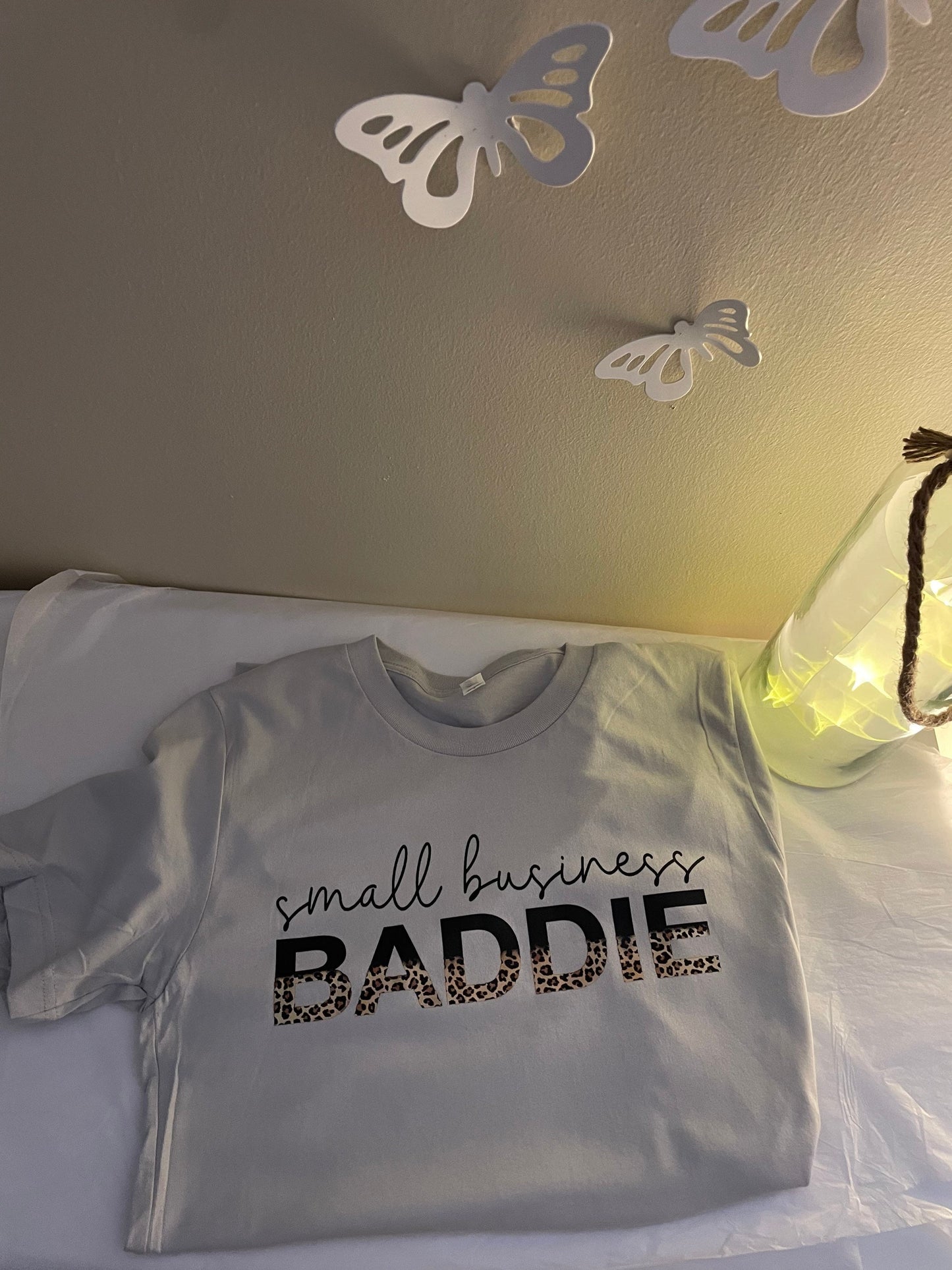 Small business baddie screen print tee