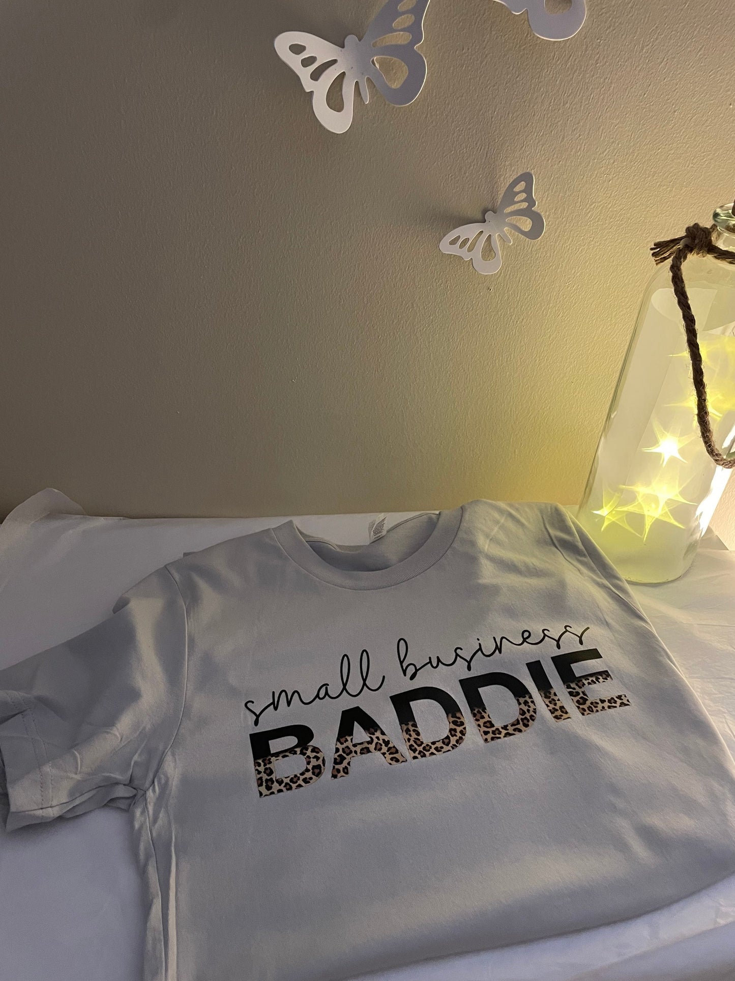 Small business baddie screen print tee