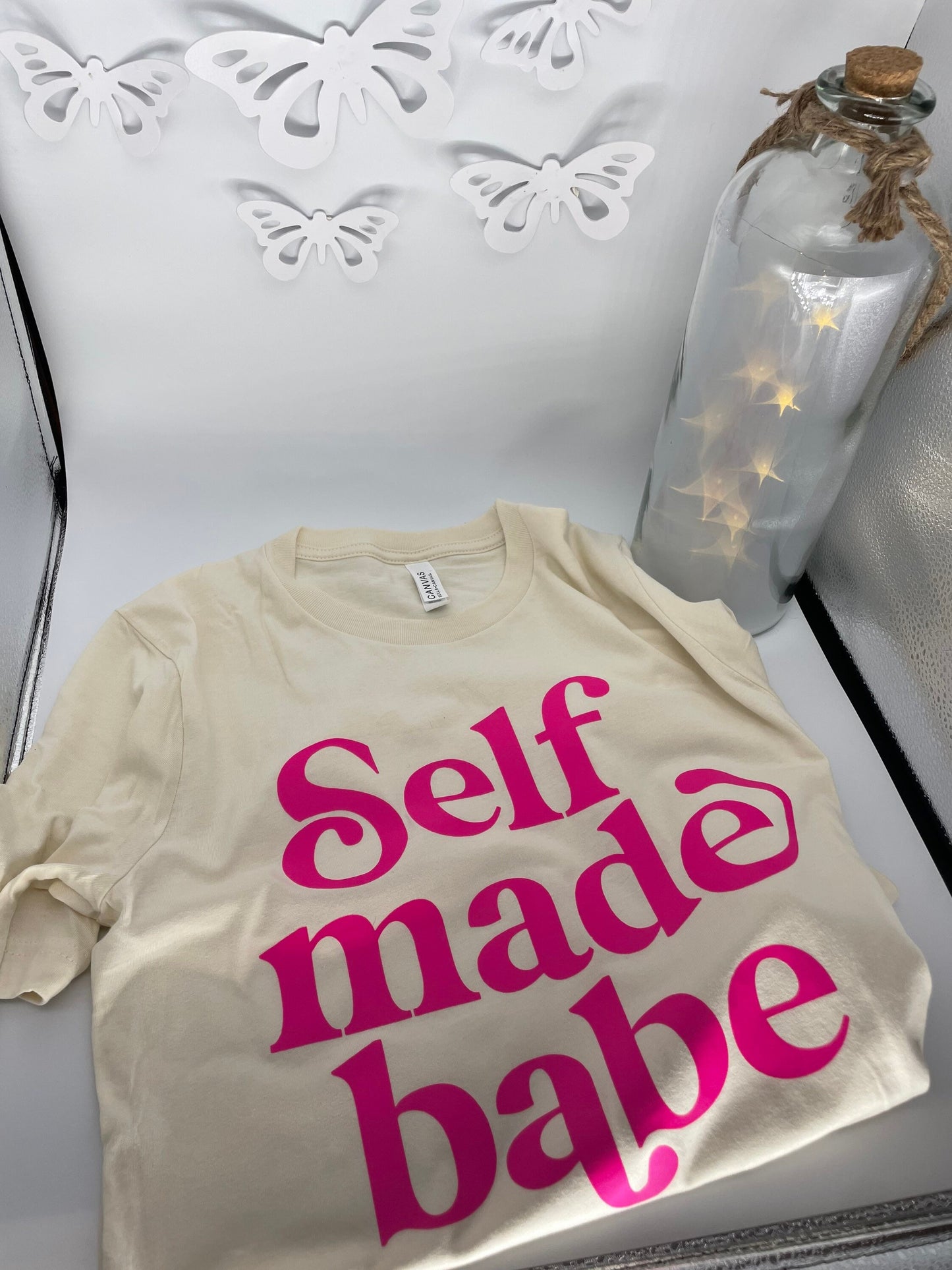 Self made babe screen printer tee