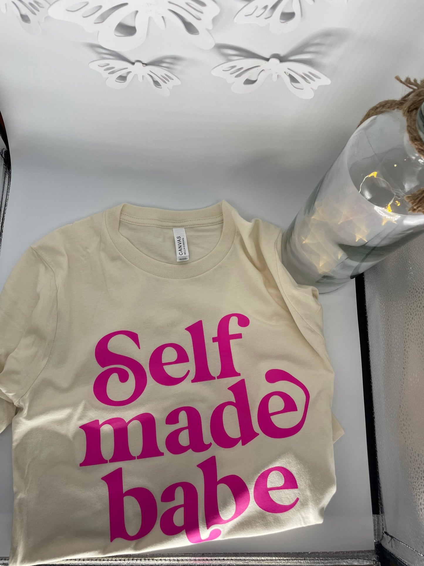 Self made babe screen printer tee