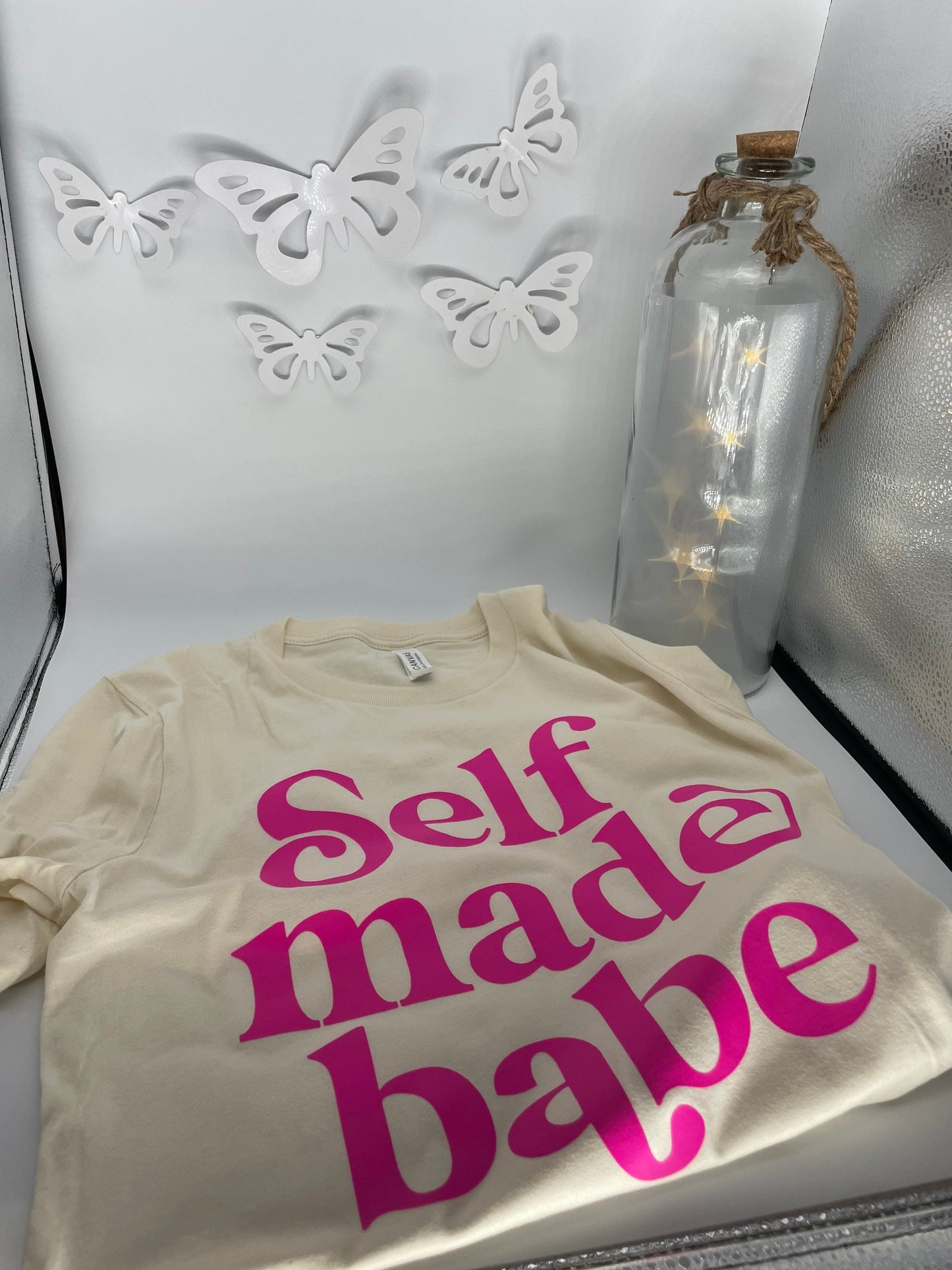 Self made babe screen printer tee