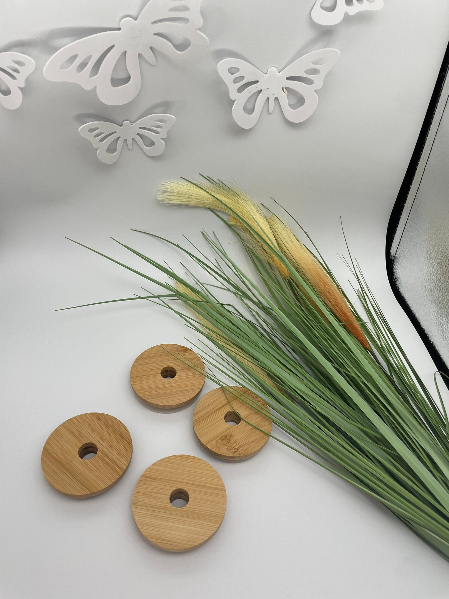 Bamboo lids, Libbey glass can