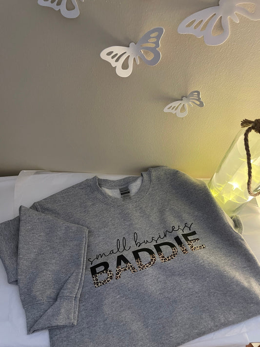 Small business baddie crewneck