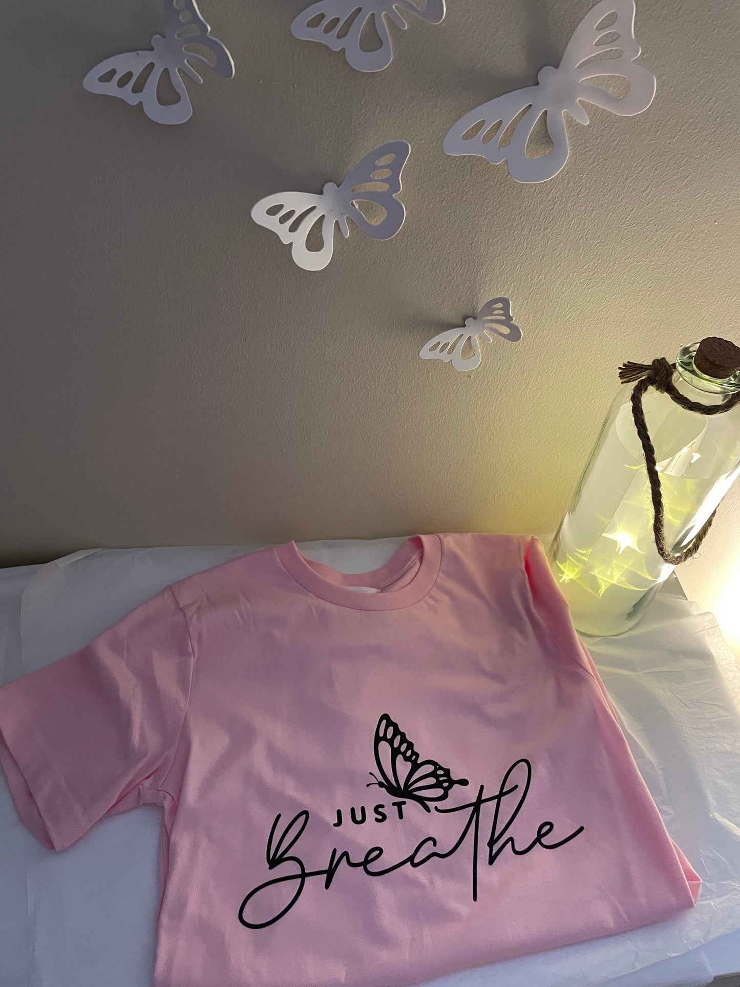 Just breathe screen print tee