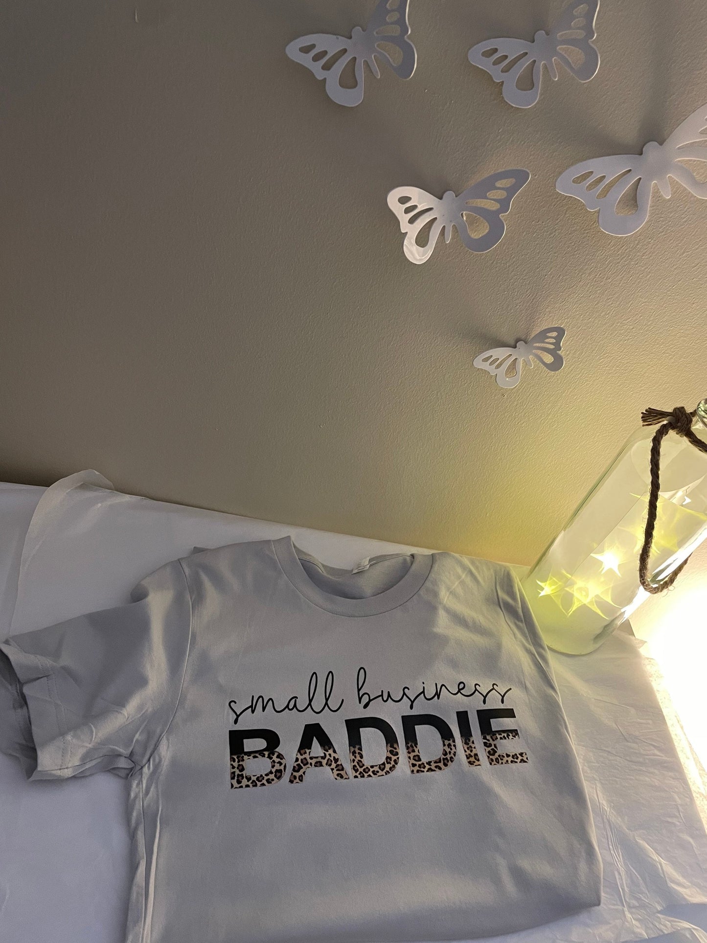 Small business baddie screen print tee