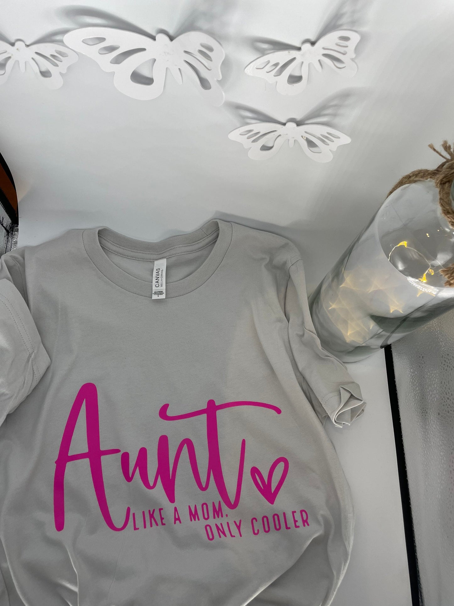 Aunt like a mom but cooler screen print tee