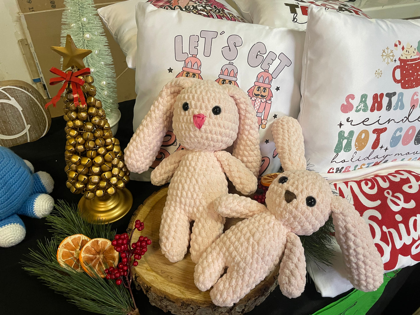 Crochet plush snow rabbits!