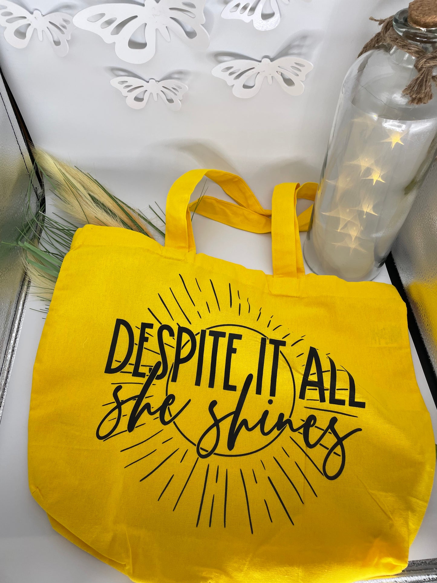 Depsite it all tote bag 💛