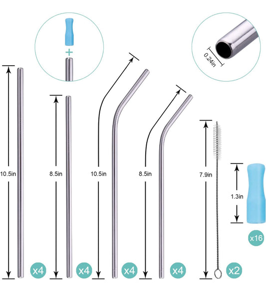 Metal straw for Libbey glass cans