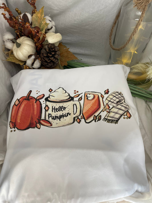 Hello pumpkin throw pillow