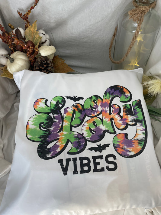 Spooky vibes throw pillow