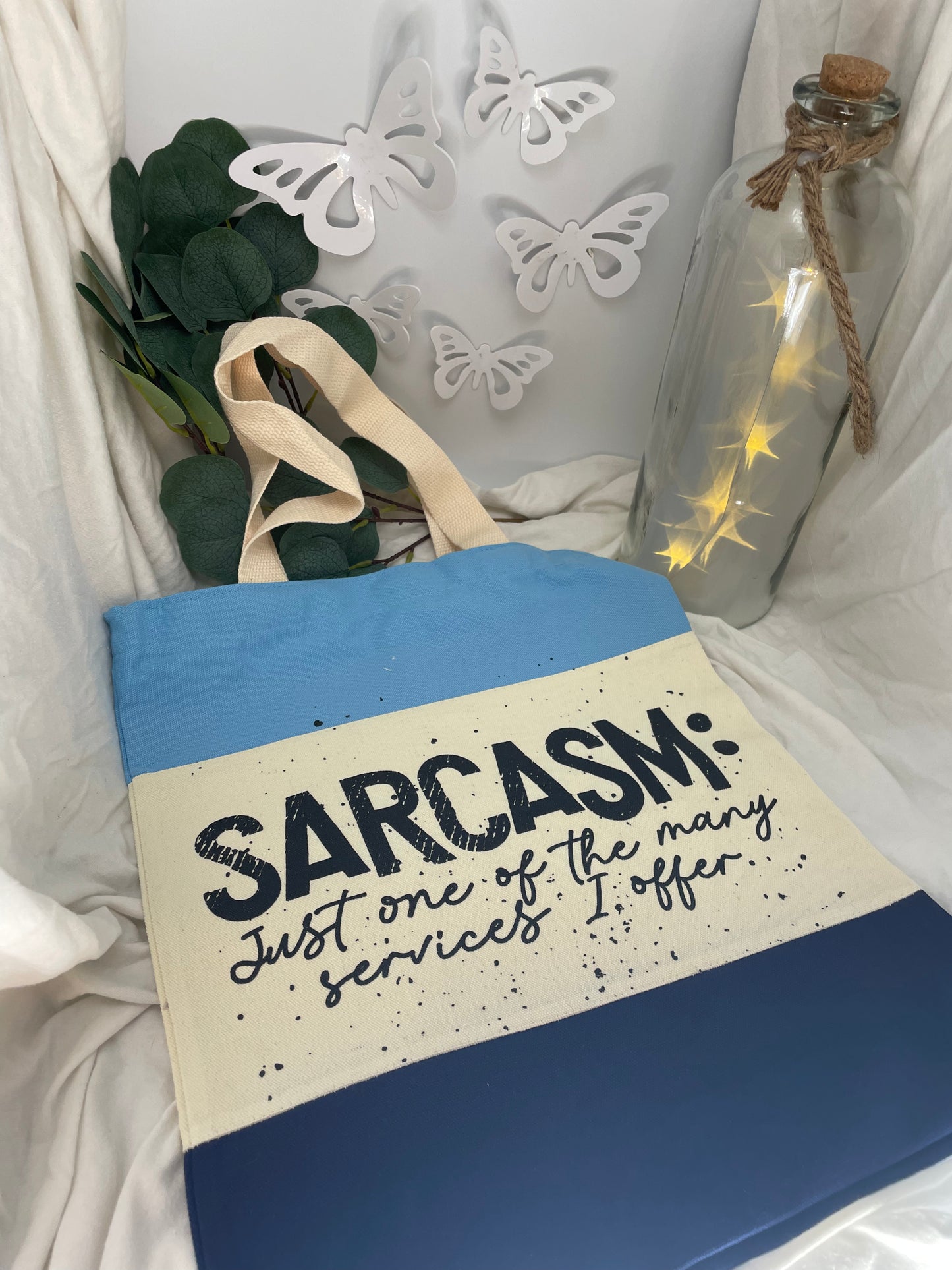 Sarcasm tote 💙