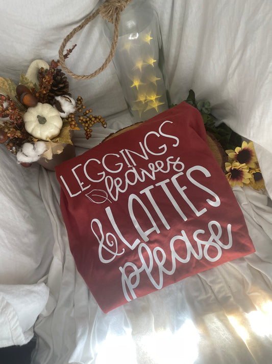 Leggings Leaves & Lattes Please 🍁