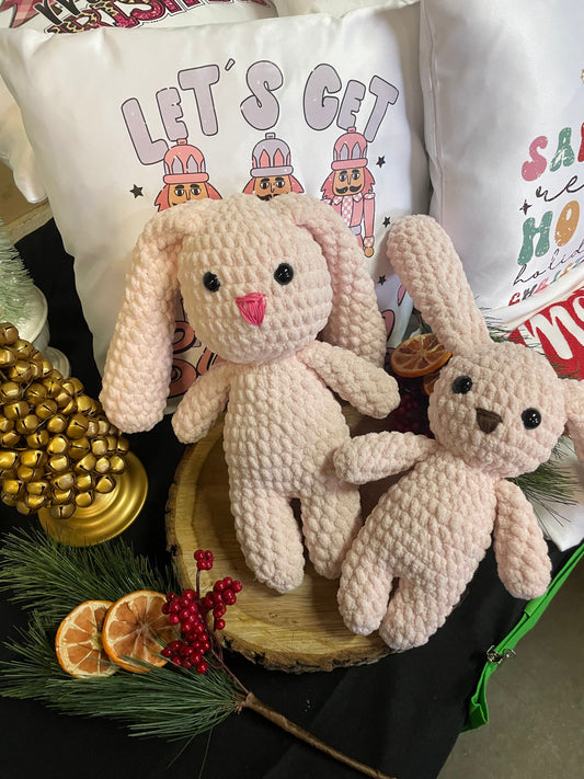 Crochet plush snow rabbits!