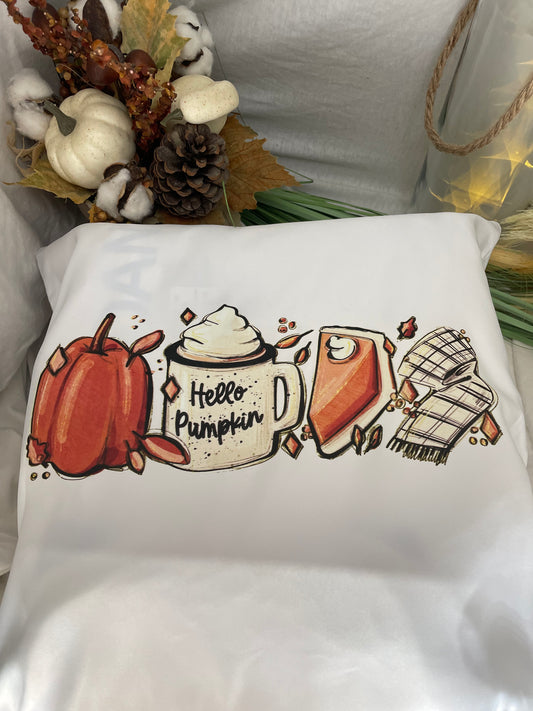 Hello pumpkin throw pillow