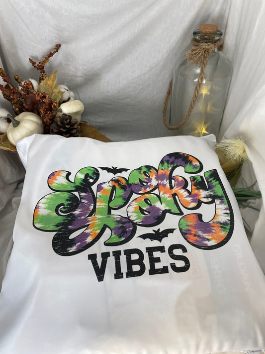 Spooky vibes throw pillow